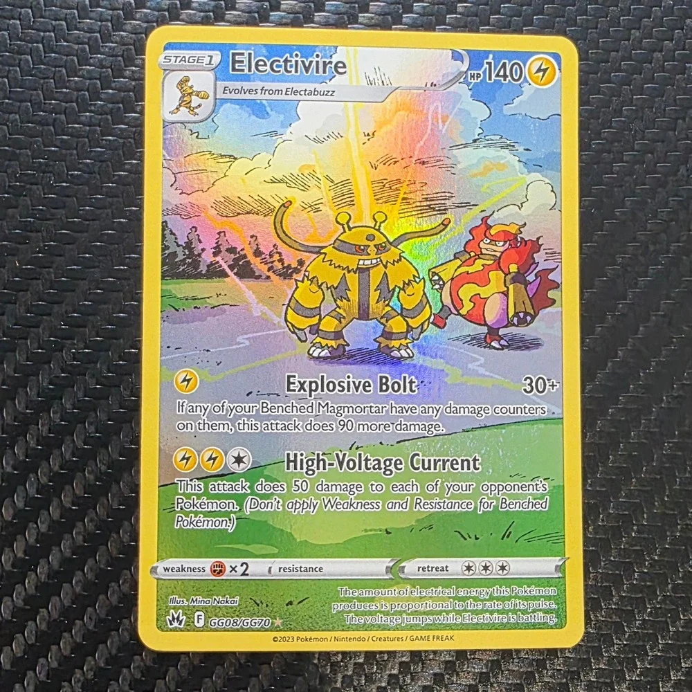 Electivire GG08/GG70 Crown Zenith Galarian Gallery Full Art Holo Pokemon TCG NM
